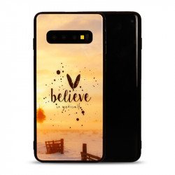 Galaxy S10 Design Tempered Glass Hybrid Case (Believe) Galaxy S10 Design Tempered Glass Hybrid Case (Believe)